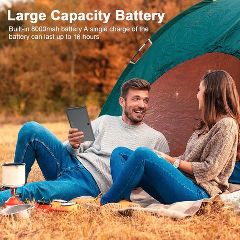 تابلت اندرويد 12 مقاس 10 انش، ذاكرة روم 64GB قابلة للتوسيع 512GB، تابلت اندرويد مع كاميرا مزدوجة، واي فاي، بلوتوث، شاشة HD، معتمد من جوجل جي ام اس، فضي in Kuwait