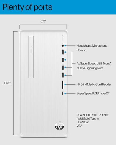 HP PAVILION TP01-3070 سطح المكتب I7-12700 12 جيجا 512 جيجا NVME INTEL UHD-770 WIN11H (متجدد) in Saudi Arabia