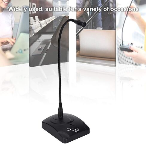 ميكروفون ASHATA الديناميكي ذو رقبة الإوز، ميكروفون سلكي بحامل مرن صغير للاستوديو بمقبس 6.35 ملم ميكروفون سلكي للكمبيوتر الشخصي والكمبيوتر المكتبي والكمبيوتر المحمول in Kuwait