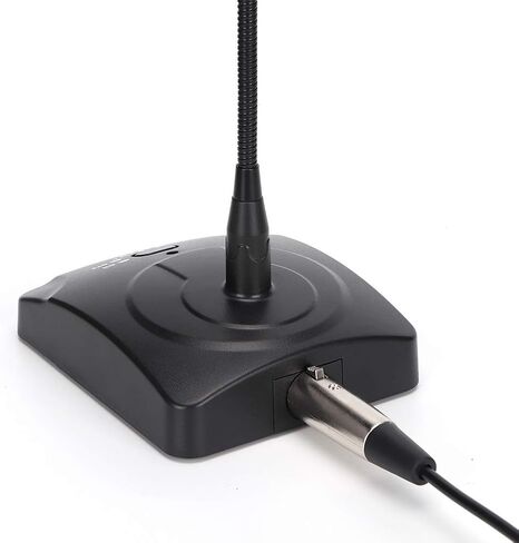 ميكروفون ASHATA الديناميكي ذو رقبة الإوز، ميكروفون سلكي بحامل مرن صغير للاستوديو بمقبس 6.35 ملم ميكروفون سلكي للكمبيوتر الشخصي والكمبيوتر المكتبي والكمبيوتر المحمول in Kuwait