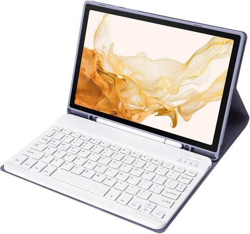 Slim Candy Colors Keyboard Case Compatible with Samsung Galaxy Tab S9 11 Inch 2023 Model SM-X710/X716B/X718U with S Pen Holder, Mutil Angles Stand Cover Detachable Wireless Keyboard (Blue) in Kuwait