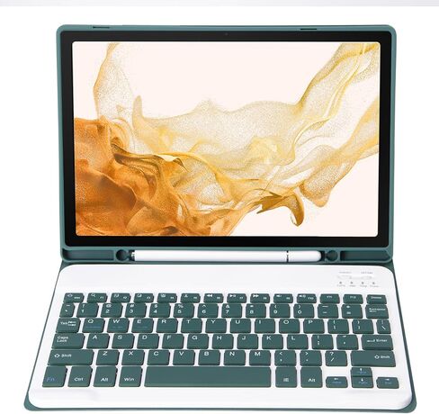 Slim Candy Colors Keyboard Case Compatible with Samsung Galaxy Tab S9 11 Inch 2023 Model SM-X710/X716B/X718U with S Pen Holder, Mutil Angles Stand Cover Detachable Wireless Keyboard (Blue) in Kuwait