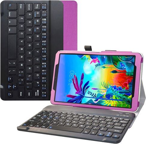 Bige for LG G Pad 5 10.1 Keyboard Case,Slim Stand PU Leather Cover with Romovable Keyboard for 10.1" LG G Pad 5 10.1 T600 Tablet(2019),Black in Saudi Arabia