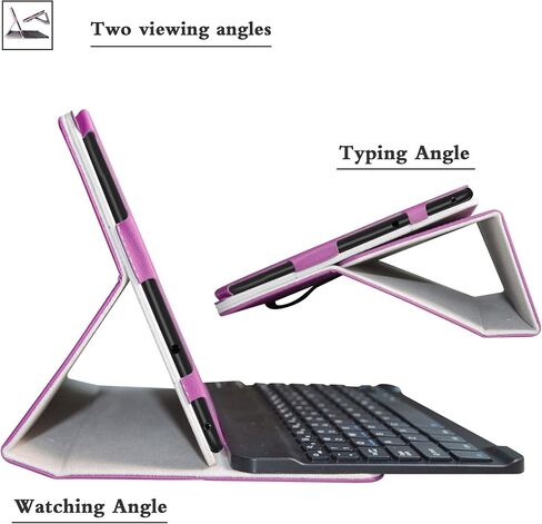Bige for LG G Pad 5 10.1 Keyboard Case,Slim Stand PU Leather Cover with Romovable Keyboard for 10.1" LG G Pad 5 10.1 T600 Tablet(2019),Black in Saudi Arabia