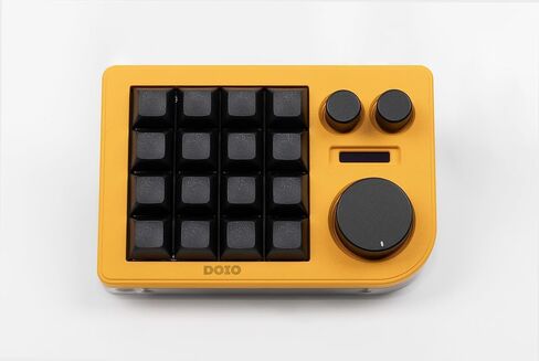 KEEBMONKEY Megalodon Triple Knob Macro Pad Programmable Designer Mini Keyboard 16 Keys (Black) in Kuwait