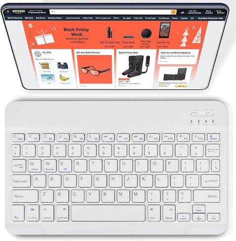 DETUOSI Universal 10 inch Wireless Keyboard, Portable Keyboard,Black in Saudi Arabia
