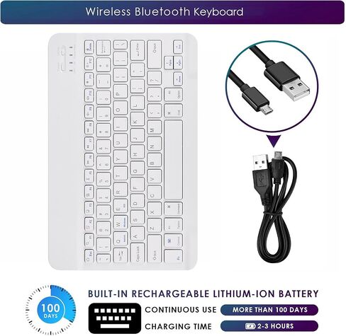 DETUOSI Universal 10 inch Wireless Keyboard, Portable Keyboard,Black in Saudi Arabia