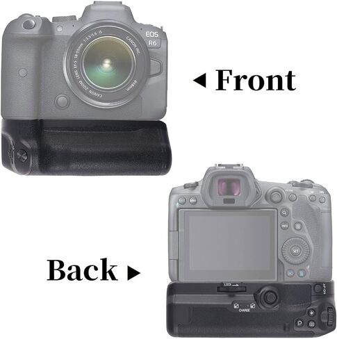 BM Premium Battery Grip Kit for Canon EOS R5, EOS R5C, EOS R6, EOS R6 II Digital Camera - Includes Qty 4 LP-E6NH Batteries + BG-R10 Battery Grip Replacement in Saudi Arabia