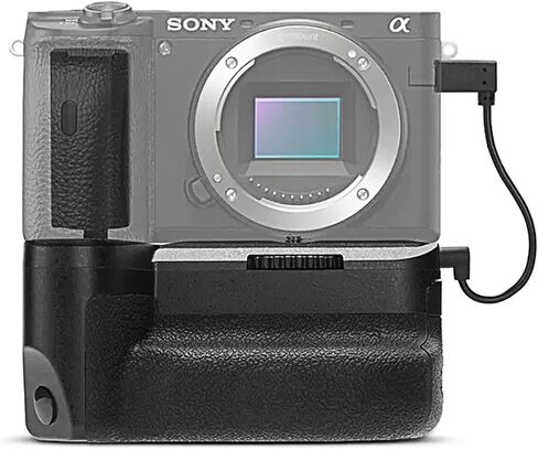 مقبض بطارية رأسي متوافق مع سوني A6600 مع كابل تحرير الغالق للتصوير العمودي، يحمل بطاريات NP-FZ100 أو 2 (البطاريات غير مدرجة) in Kuwait