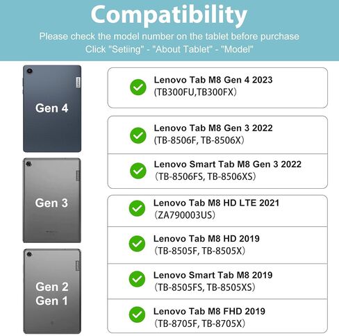 [2 Pack] ProCase Screen Protector for Lenovo Tab M8 4th Gen/ M8 3rd Gen/ M8 HD 2nd Gen/ M8 FHD, Tempered Glass Screen Film Guard for Lenovo Tab M8 in Saudi Arabia