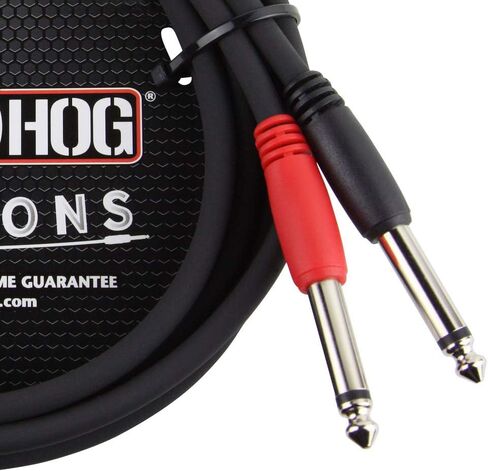 كابل Pig Hog PD-21406 مزدوج 1/4 بوصة (ذكر)، 6 أقدام in Kuwait