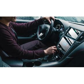 Tempered Glass Screen Protector Compatible with Infiniti Q50 Q60 Touch Screen,ZFM,Anti Glare Scratch,Shock-Resistant, Navigation Accessories,2PCS/Set in Kuwait