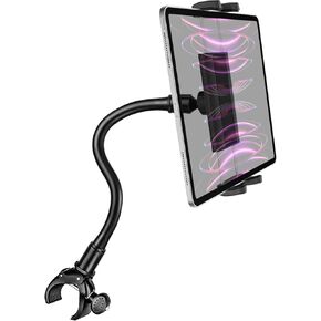 اوزكو حامل تابلت لركوب الدراجات في الاماكن المغلقة، حامل تابلت للدراجة الدوارة لجهاز المشي الثابت بيضاوي الشكل، مشبك مقود لجهاز ايباد برو 12.9 11 ميني اير 5 4، جالكسي تابز، ايفون، تابلت 4-13 انش in Kuwait