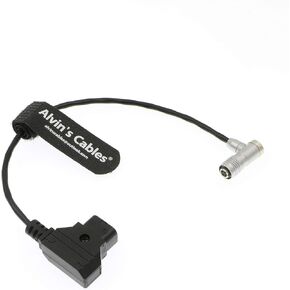 كابلات ألفين Portkeys BM5 BM7 مراقب كابل الطاقة المحمي الزاوية اليمنى 4 دبوس أنثى إلى AlvinTap سلك D-Tap الواقي