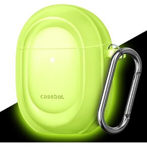 غطاء حماية CaseBot لهاتف Google Pixel Buds Pro 2022، جلد واقي متين [مصباح LED أمامي مرئي]، أزرق ثلجي in Kuwait