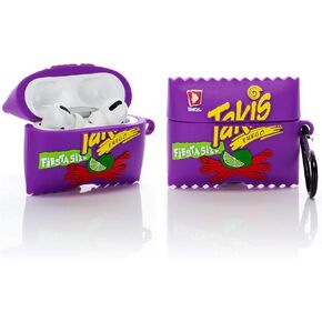 حافظة الشوكولاتة Suublg اللطيفة من السيليكون Airpods Pro مع سلسلة مفاتيح، وجبات خفيفة كرتونية ورقائق البطاطس ثلاثية الأبعاد بتصميم الحلوى Airpod Pro ملحقات غطاء حماية للشحن متوافق مع Airpods (السمك الذهبي) in Kuwait