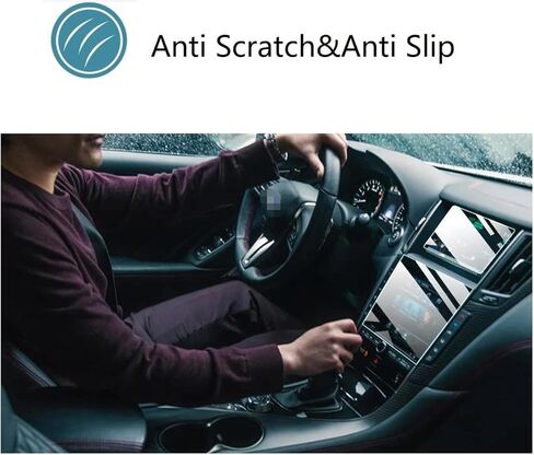 واقي شاشة من الزجاج المقسى متوافق مع شاشة لمس Infiniti Q50 Q60، ZFM، مضاد للتوهج والخدوش ومقاومة للصدمات، وملحقات الملاحة، قطعتين / مجموعة in Kuwait