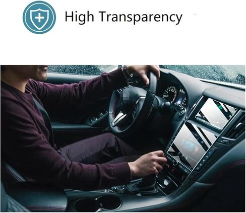 واقي شاشة من الزجاج المقسى متوافق مع شاشة لمس Infiniti Q50 Q60، ZFM، مضاد للتوهج والخدوش ومقاومة للصدمات، وملحقات الملاحة، قطعتين / مجموعة in Kuwait