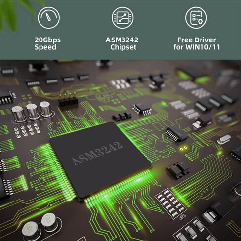 USB 3.2 Gen2 Type-C 20Gbps USB-C to PCI-E 4X Express Card Adapter for Desktop Motherboard in Kuwait