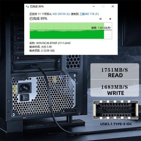 USB 3.2 Gen2 Type-C 20Gbps USB-C to PCI-E 4X Express Card Adapter for Desktop Motherboard in Kuwait