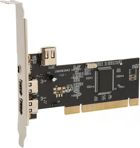 بطاقة Acogedor 1394 Firewire، بطاقة توسيع PCI 3 منافذ، مع 1 لين PCI Express مع قناة مزدوجة كاملة 2.5 جيجابايت/ثانية، لأجهزة الكمبيوتر المكتبية وتطبيق اتصال DV in Saudi Arabia