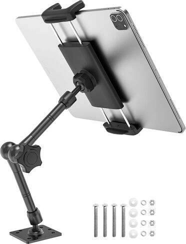 اوزكو حامل تابلت شديد التحمل للشاحنة، حامل تابلت للسيارة بقاعدة مثقاب مع ذراع معدني قابل للتعديل، حامل لوحة عدادات سيارة ار في بيك اب لايباد برو اير ميني، جالكسي تاب، زد فولد، ايفون، جهاز 4-12.9 انش in Kuwait
