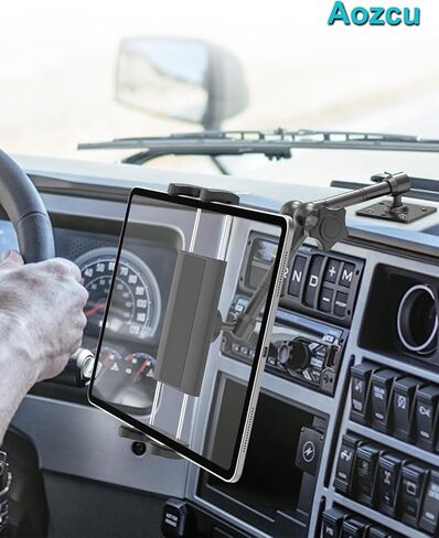اوزكو حامل تابلت شديد التحمل للشاحنة، حامل تابلت للسيارة بقاعدة مثقاب مع ذراع معدني قابل للتعديل، حامل لوحة عدادات سيارة ار في بيك اب لايباد برو اير ميني، جالكسي تاب، زد فولد، ايفون، جهاز 4-12.9 انش in Kuwait