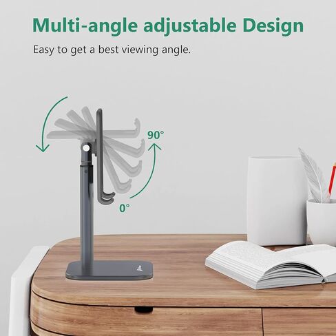 حامل كمبيوتر لوحي Inifispce للمكتب، حامل iPad من الألومنيوم قابل للتعديل، حامل حامل للكمبيوتر اللوحي لشاشة 4.7 بوصة - 13 بوصة سلسلة Microsoft Surface Pro، iPad Pro 11/12.9، iPad، iPad Mini، iPad Air (فضي) in Kuwait