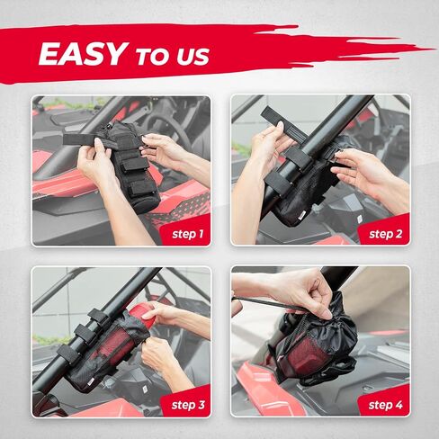 KEMIMOTO UTV Speaker Holder, Portable Speaker Mount for UTV, ATV, Bike, Golf Cart, Fits 0.875-1" and 1.5-2" Roll Bar, Compatible with Polaris RZR Ranger Can Am X3 Kawasaki Mule in Saudi Arabia