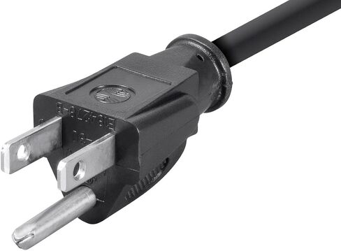 سلك طاقة للزاوية اليمنى من مونوبرايس - NEMA 5-15P إلى الزاوية اليمنى IEC 60320 C13، 13 أمبير، 1625 واط، 125 فولت، 16AWG، 2 قدم، أسود in Kuwait