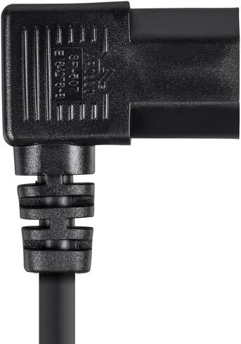 سلك طاقة للزاوية اليمنى من مونوبرايس - NEMA 5-15P إلى الزاوية اليمنى IEC 60320 C13، 13 أمبير، 1625 واط، 125 فولت، 16AWG، 2 قدم، أسود in Kuwait