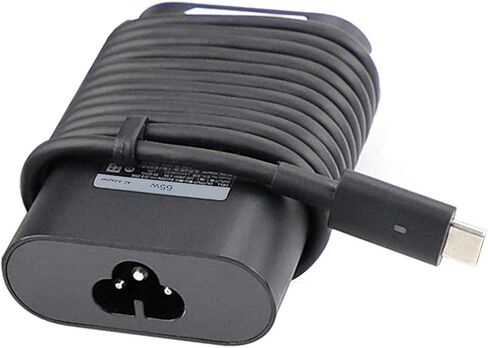 شاحن تيار متردد USB من النوع C بقدرة 65 وات لجهاز Dell LA65NM170، 2YKOF، 02YKOF، Dell XPS 12 9250، Dell Latitude 12 7275، Dell Latitude 13 7370 سلك محول إمداد الطاقة للكمبيوتر المحمول in Kuwait