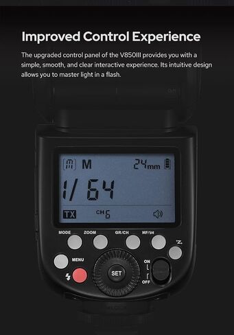 Godox V850III 2.4G GN60 Wireless X System + 2600mAh ​Li-ion Battery Speedlite for Canon Nikon Sony Pentax Olympus… in Saudi Arabia