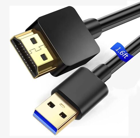 USB to HDMI Charger Cable Cord 3.3FT/1M, USB Male to HDMI Male Charging Cable Connector for HDTV/ PlayStation3/ DVD Player/Monitors/Projector in Kuwait