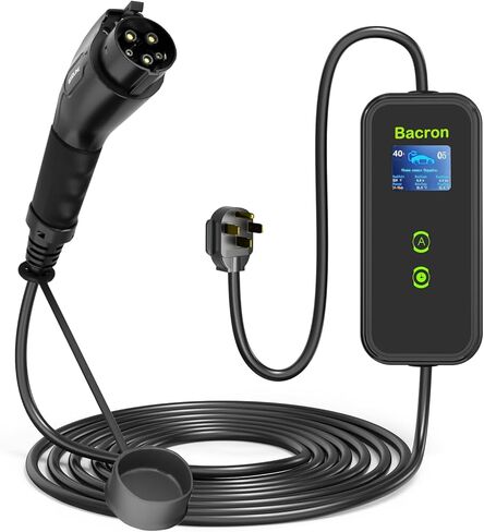 شاحن EV من المستوى 2 40 أمبير مع قابس NEMA 14-50، 9.6 كيلو وات، شاحن EV محمول IP67 مع كابل محطات شحن فائق EV بطول 25 قدمًا، شاحن EV داخلي/خارجي من المستوى 2 مصنوع من أجل Tesla J1772 Model 3 in Kuwait