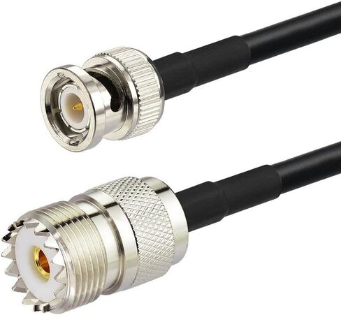 Eightwood UHF Female SO239 to BNC Male RG58 Antenna Jumper Cable 3 Feet in Kuwait