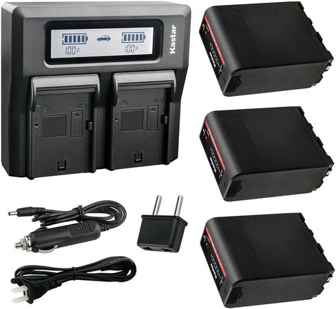 Kastar 1 حزمة بطارية وLCD شاحن مزدوج سريع لسوني NP-F990 Pro NP-F970 CCD-TRV25 CCD-TRV26 CCD-TRV27 CCD-TRV300 CCD-TRV3000 CCD-TRV315 CCD-TRV35 CCD-TRV36 CCD-TRV37 CCD-TRV4 CCD- TRV41 سي سي دي-TRV43 in Saudi Arabia
