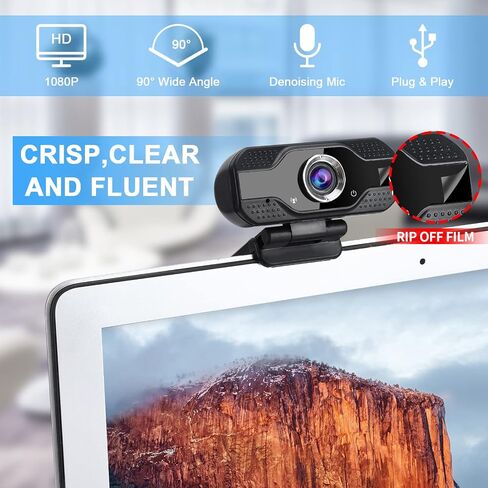 اخضر اصفر كاميرا ويب للكمبيوتر الشخصي بمنفذ USB مع ميكروفون مدمج وميكروفون مدمج FHD 1080P لمكالمات الفيديو والمؤتمرات والبث المباشر للكمبيوتر المكتبي والكمبيوتر وماك بوك in Saudi Arabia