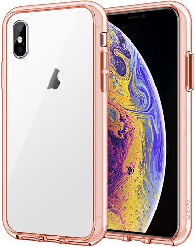 حافظة JETech لهاتف iPhone Xs وiPhone X 5.8 بوصة، غطاء ممتص للصدمات غير أصفر اللون، ظهر شفاف مضاد للخدش (شفاف) in Kuwait