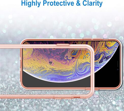 حافظة JETech لهاتف iPhone Xs وiPhone X 5.8 بوصة، غطاء ممتص للصدمات غير أصفر اللون، ظهر شفاف مضاد للخدش (شفاف) in Kuwait