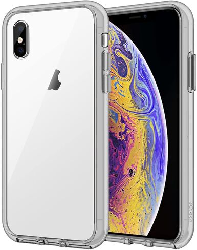 حافظة JETech لهاتف iPhone Xs وiPhone X 5.8 بوصة، غطاء ممتص للصدمات غير أصفر اللون، ظهر شفاف مضاد للخدش (شفاف) in Kuwait