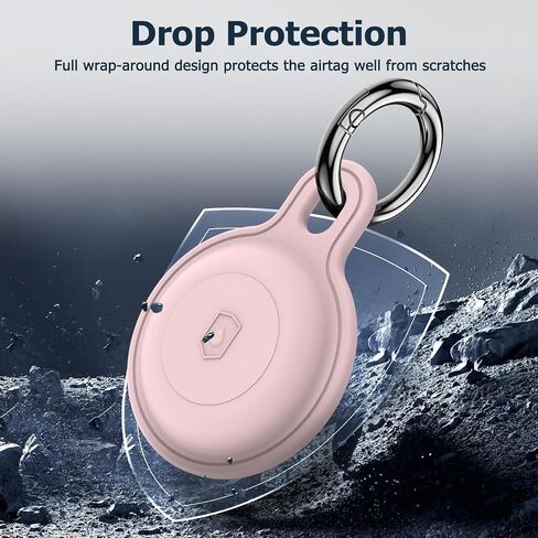 4 Pack Airtag Holder, IPX8 Waterproof Silicone Airtag Keychain for Apple Airtag, Protective Anti-Scratch Airtag Case for Dog Collar Cat Collar, Wallet, Keys in Kuwait