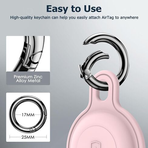 4 Pack Airtag Holder, IPX8 Waterproof Silicone Airtag Keychain for Apple Airtag, Protective Anti-Scratch Airtag Case for Dog Collar Cat Collar, Wallet, Keys in Kuwait