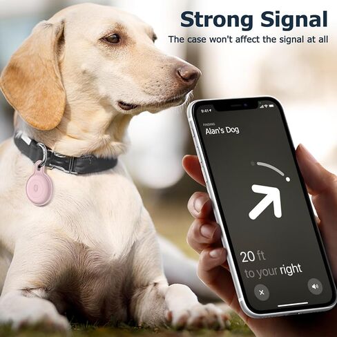 4 Pack Airtag Holder, IPX8 Waterproof Silicone Airtag Keychain for Apple Airtag, Protective Anti-Scratch Airtag Case for Dog Collar Cat Collar, Wallet, Keys in Kuwait