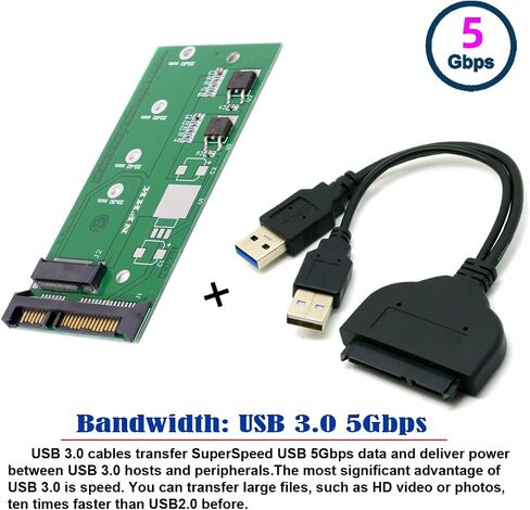 قرص SSD USB 3.0 إلى SATA 2.5 بوصة من Chenyang ومحول M.2 NGFF B+M-Key SSD محول PCBA لـ 2230-2280 M2 SSD in Kuwait