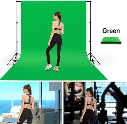 10X20ft Black Photo Backdrops for Photography, LCUIRC Two Rod Pocket Backdrops Curtain for Parties, Polyester Fabric Background with 4 Clamps for Product Protrait Photoshoot or Parties Decoration in Saudi Arabia