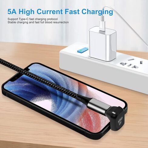 USB C 180 Degree Angled Adapter, U-Shaped USB-C 4.0 Male to Female Adapters, Type-C 40Gbps Angled Data Transfer Connector Compatible for Samsung, MacBook and More in Kuwait
