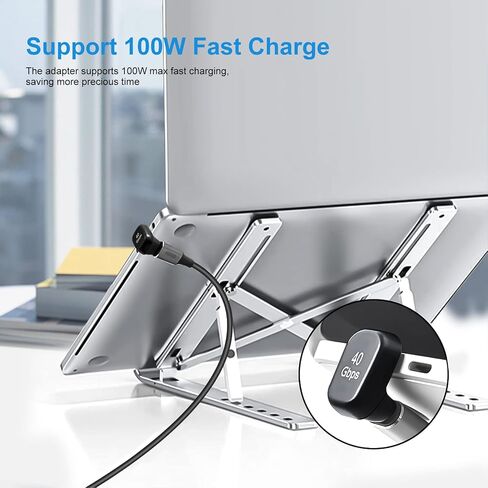 USB C 180 Degree Angled Adapter, U-Shaped USB-C 4.0 Male to Female Adapters, Type-C 40Gbps Angled Data Transfer Connector Compatible for Samsung, MacBook and More in Kuwait