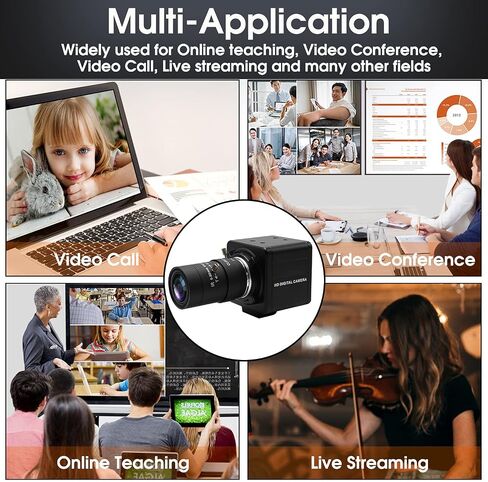 SVPRO 4K Webcam with Zoom Lens, HD Manual Focus 4K 30fps Close-up Camera with 2.8-12mm Varifocal Lens, 4X Optical Zoom External PC Camera for Windows, Linux, Android, Mac OS, Raspberry Pi in Kuwait