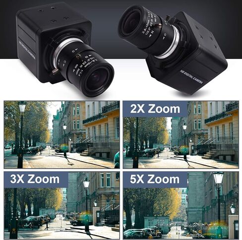 SVPRO 4K Ultra HD Webcam USB Digital Industrial Camera with CS Mount 5-50mm Telephoto Zoom Manual Lens UVC Free Drive,10X Optical Zoom Video Camera with Sony IMX317 Sensor in Kuwait